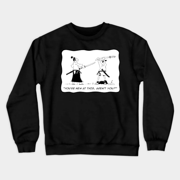 Samurai (darks) Crewneck Sweatshirt by Lin Workman Art
